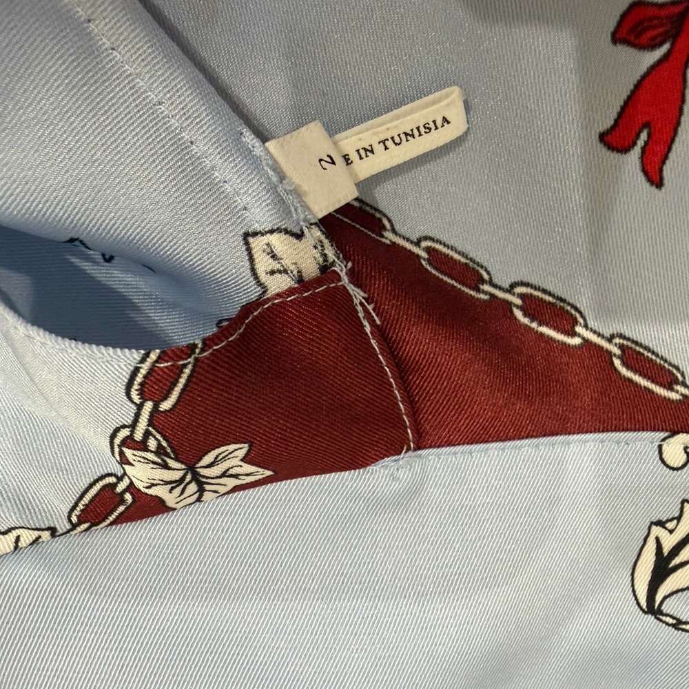 Sandro Paris Snap Button Blouse With Graphics - image 6